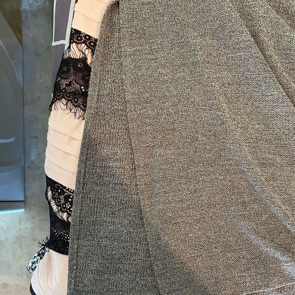 ZARA trafaluc grey v‎ neck tunic with high slits - Picture 3 of 6